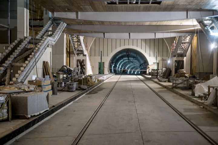 Visite du chantier de la station Viroflay-Rive-Gauche, 2015